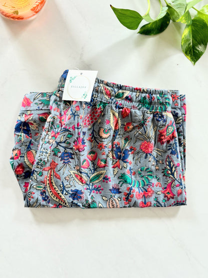 Cotton Pajama Shorts Women - Gray Splendor